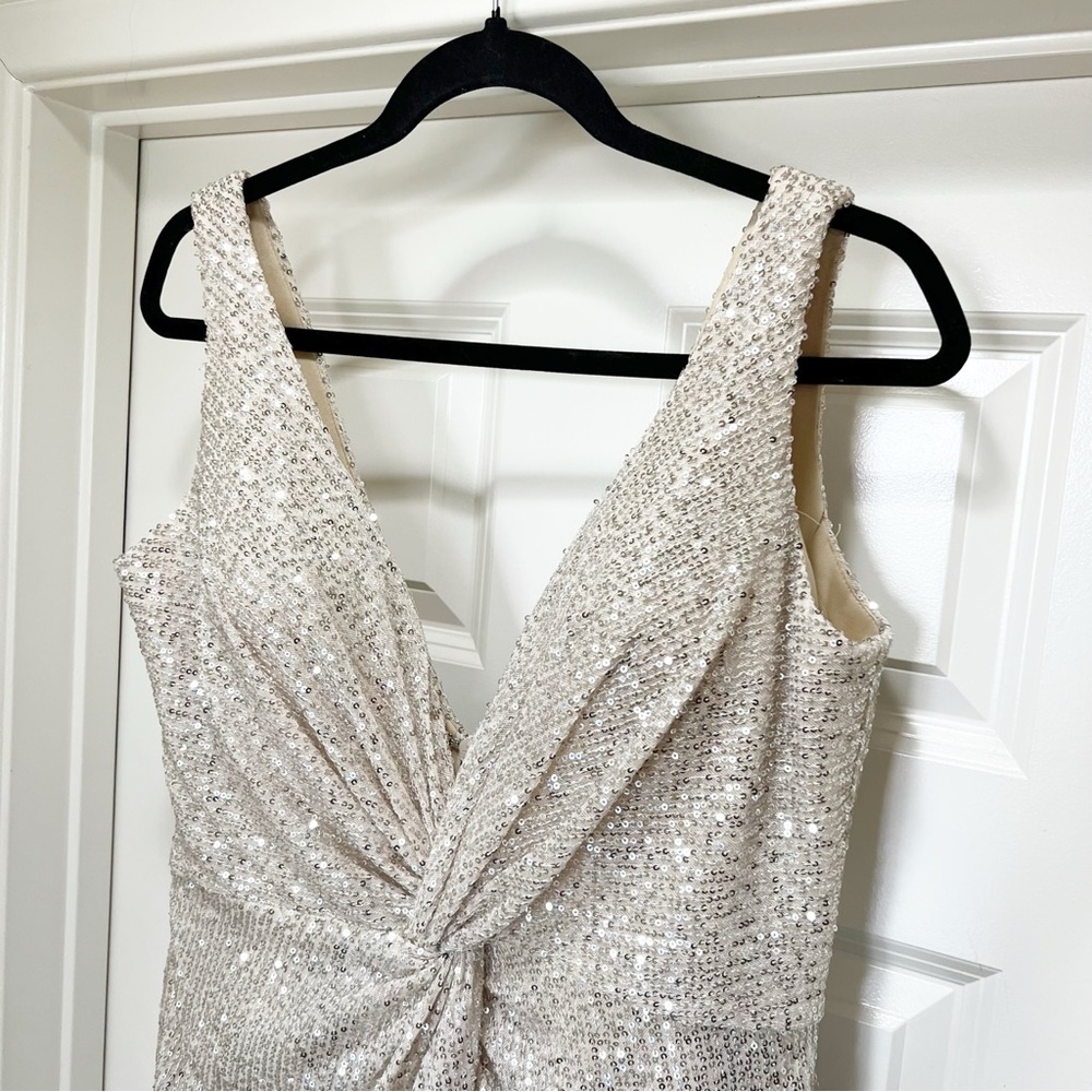 Ieena Mac Duggal Sequin Twist Cocktail Minidress 12 - Picture 6 of 11